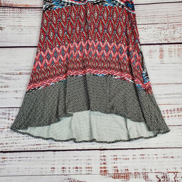 Anthropologie Weston Wear Bird Tank Mini Dress Bohemian Swing Hi Lo Hem Size S - Picture 5 of 9